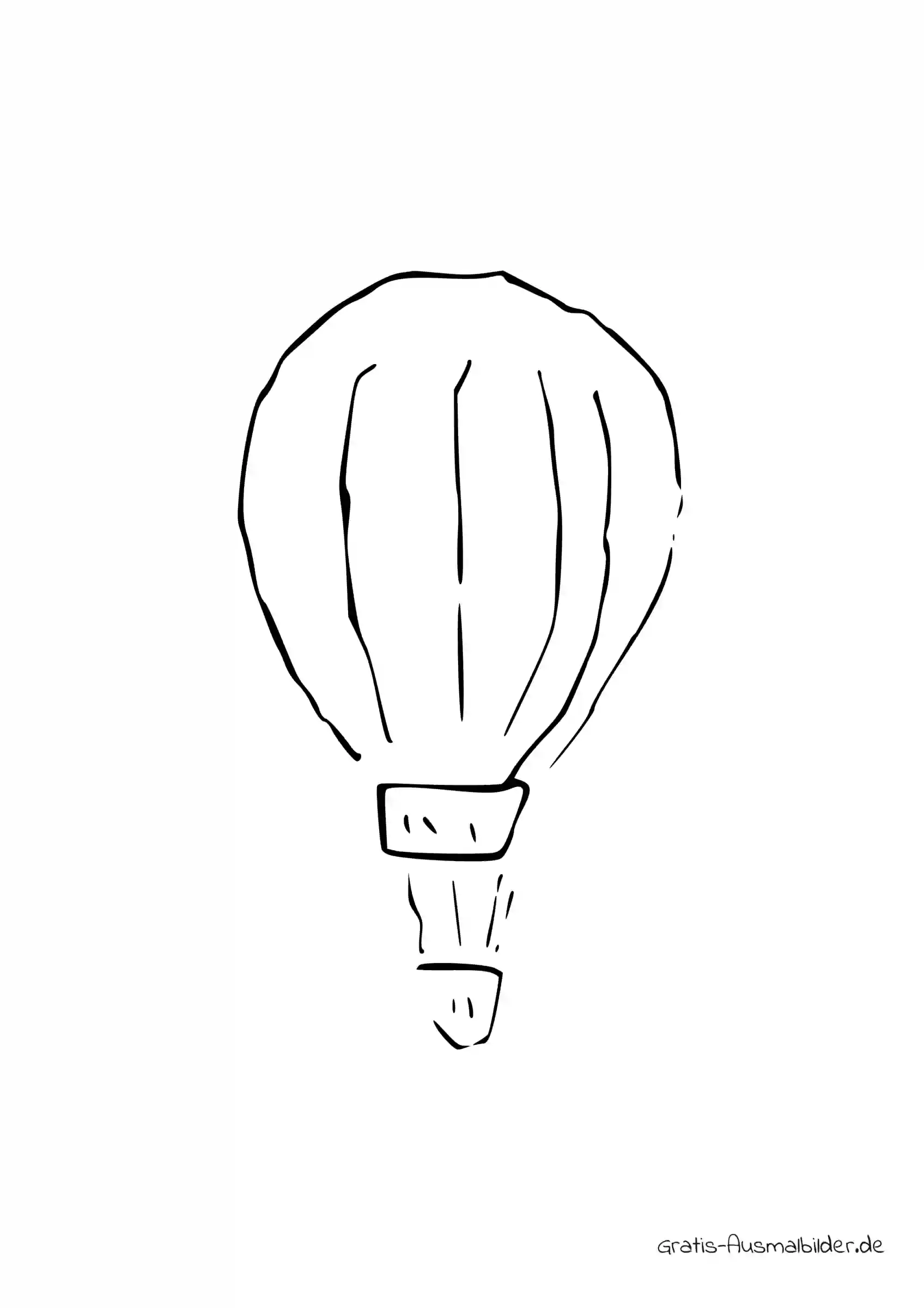 Ausmalbild Fesselballon