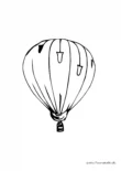 Ausmalbild Fliegender Heißluftballon