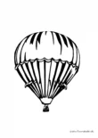 Ausmalbild Gestreifter Heißluftballon