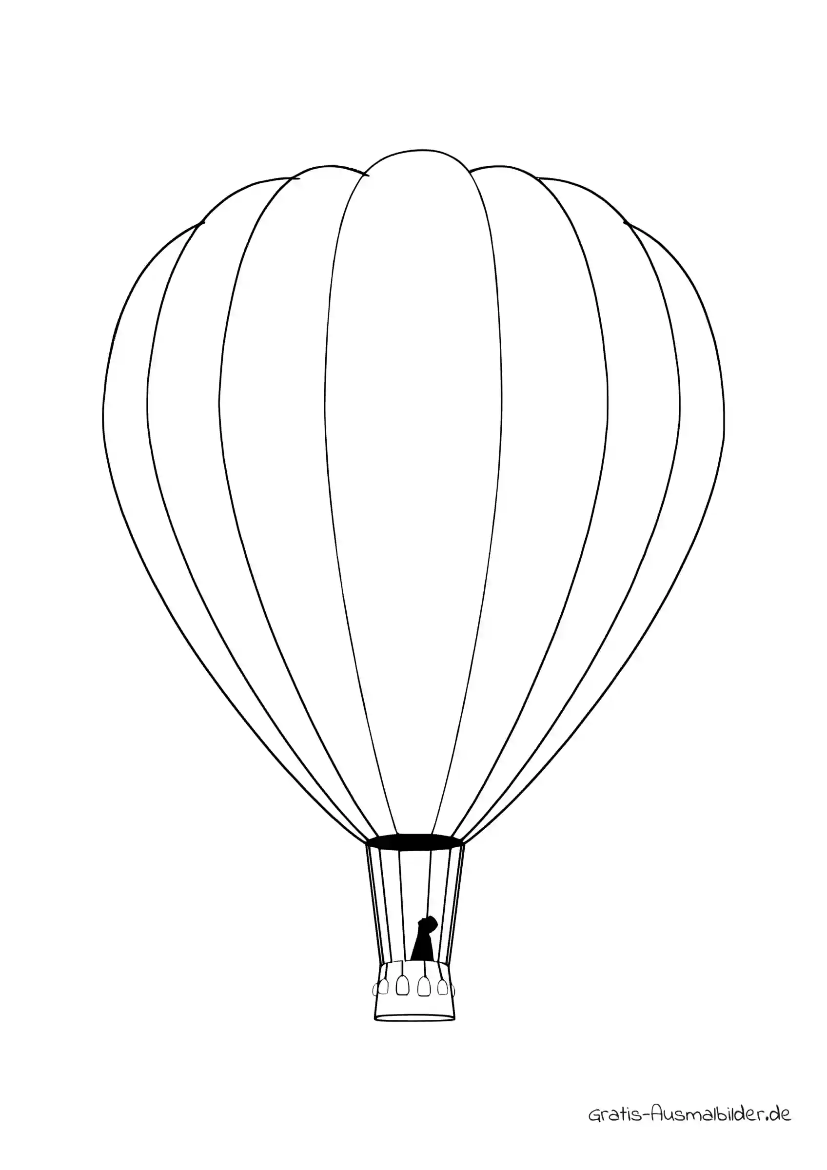 Ausmalbild Großer Ballon
