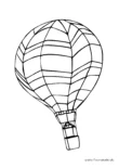 Ausmalbild Heißluftballon ohne Passagier