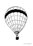 Ausmalbild Passagierluftballon