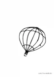 Ausmalbild Schräger Heißluftballon