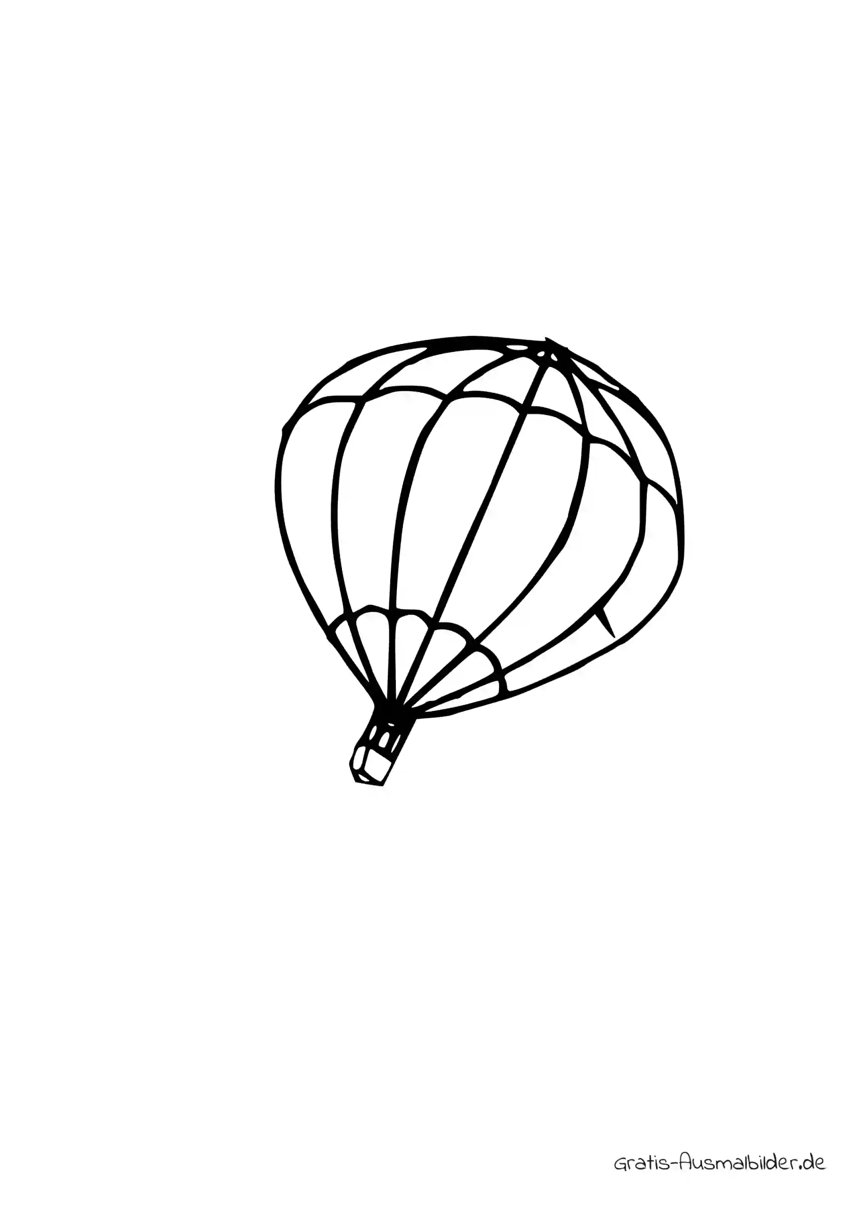 Ausmalbild Skizzierter Fesselballon