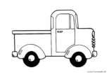 Ausmalbild Alter amerikanischer Pick-Up Truck