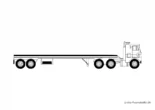 Ausmalbild Langer LKW keine Ladung