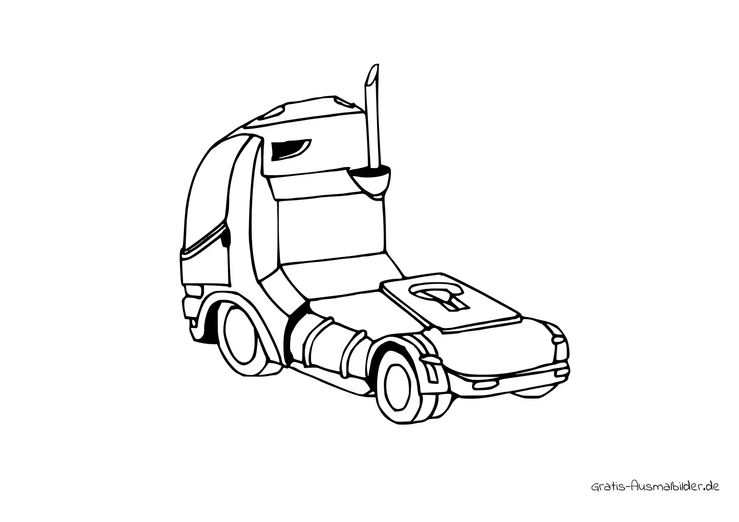 Ausmalbild Truck ohne Anhänger