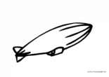 Ausmalbild Steigender Zeppelin