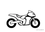 Ausmalbild Einfach Motorrad
