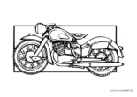 Ausmalbild Motorrad detailliert