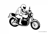 Ausmalbild Motorradfahrer Motorrad