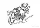 Ausmalbild Sehr schnelles Motorrad