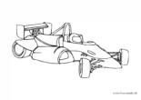 Ausmalbild Formel 1 Auto