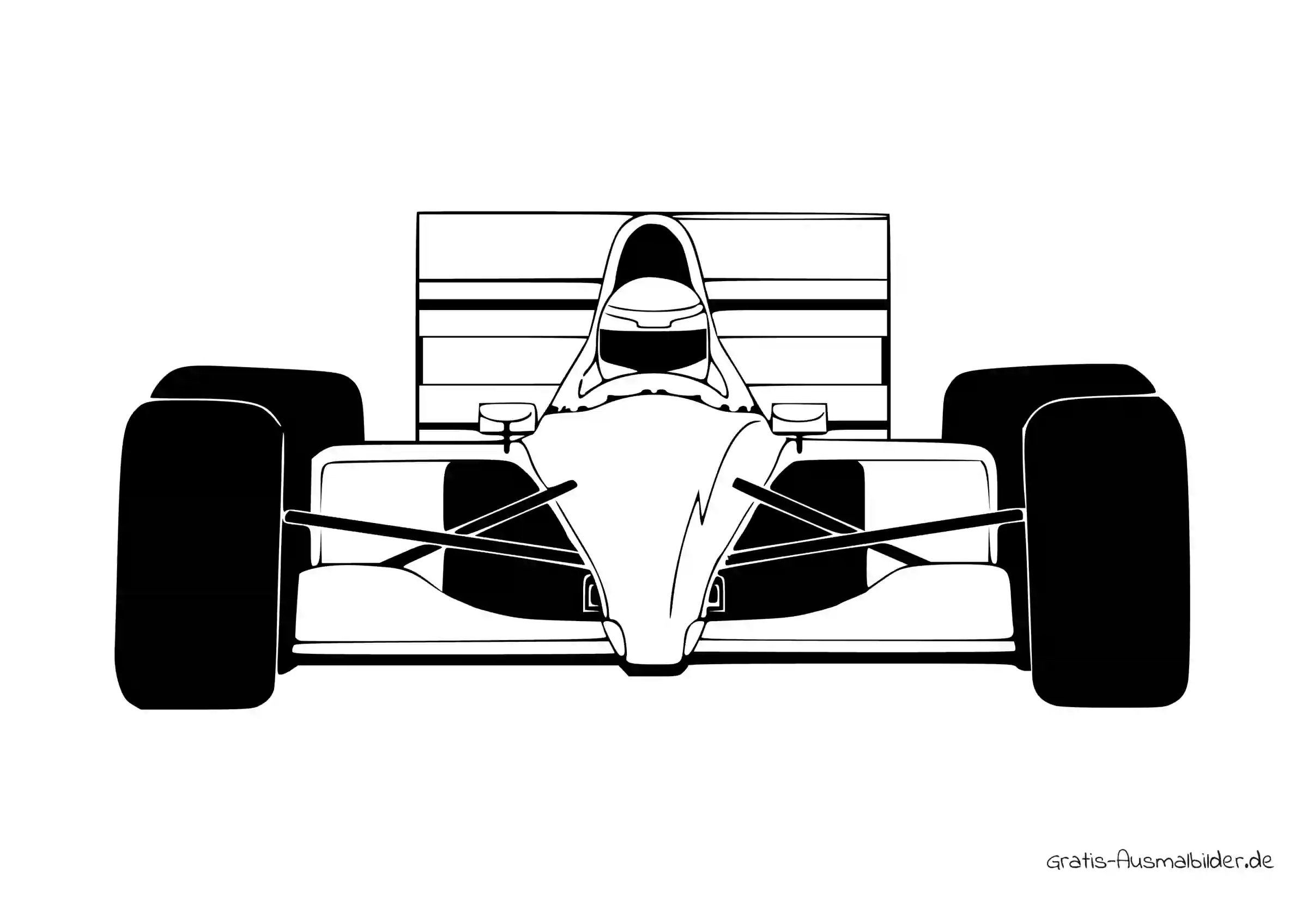 Ausmalbild Formel 1 Front