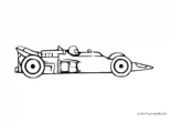 Ausmalbild Formel 1 Rennauto