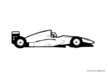 Ausmalbild Formel Auto seitlich