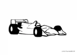 Ausmalbild Rennwagen Formel