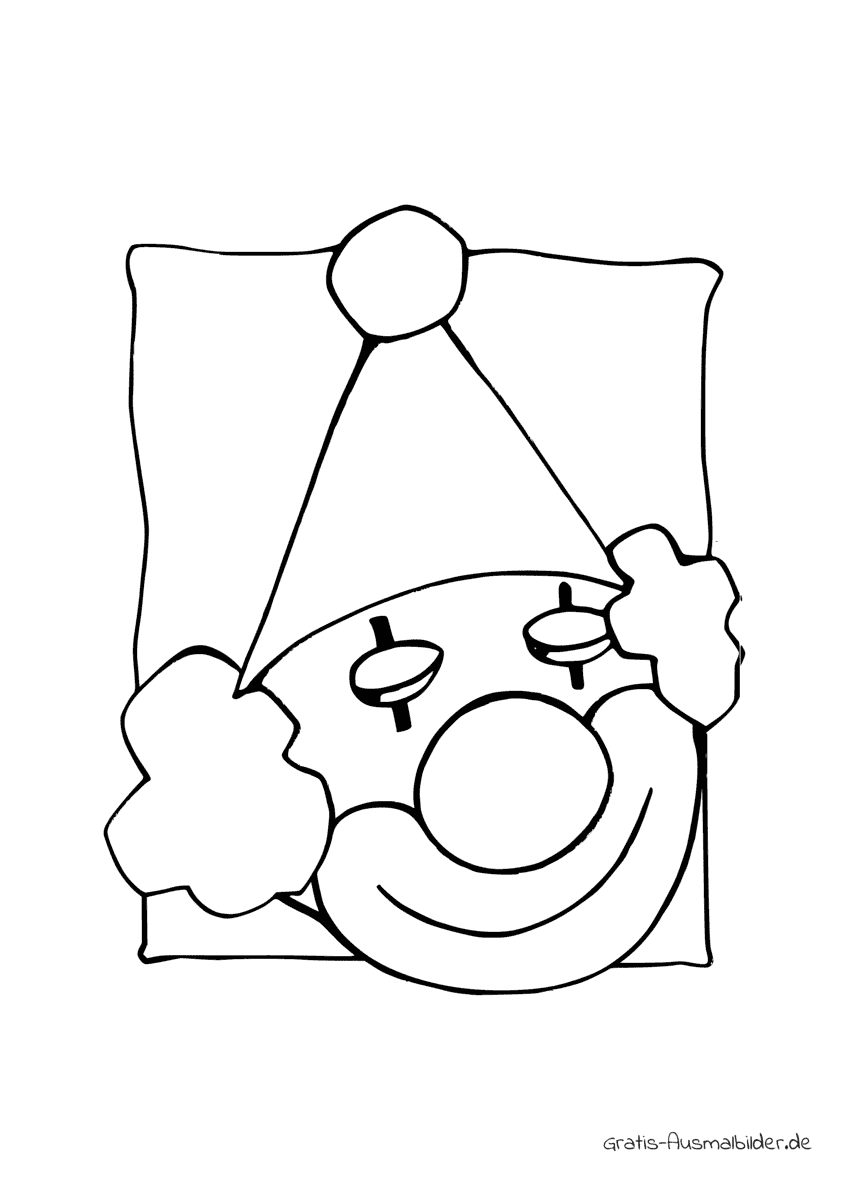 Ausmalbild Clown - Kostenlose Malvorlagen bei Gratis-Ausmalbilder.de