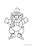 Ausmalbild Teddybär als Cowboy