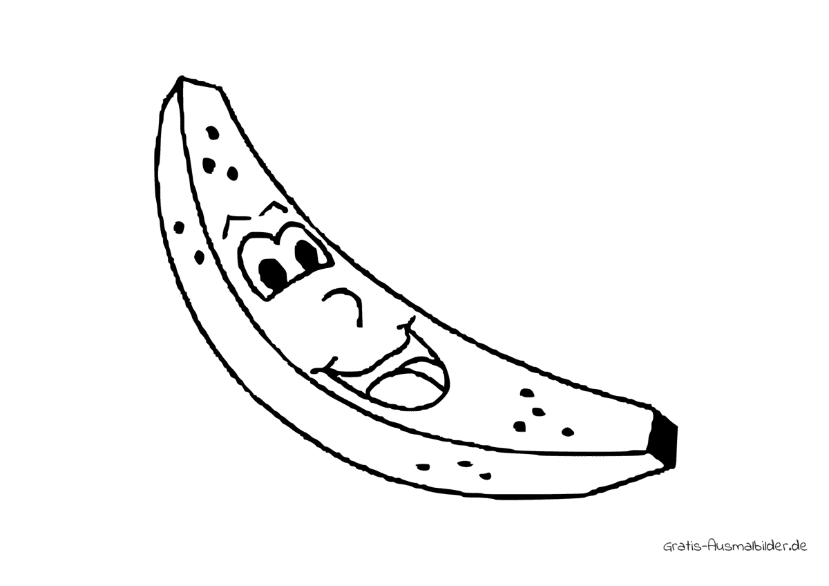 Ausmalbild Banane