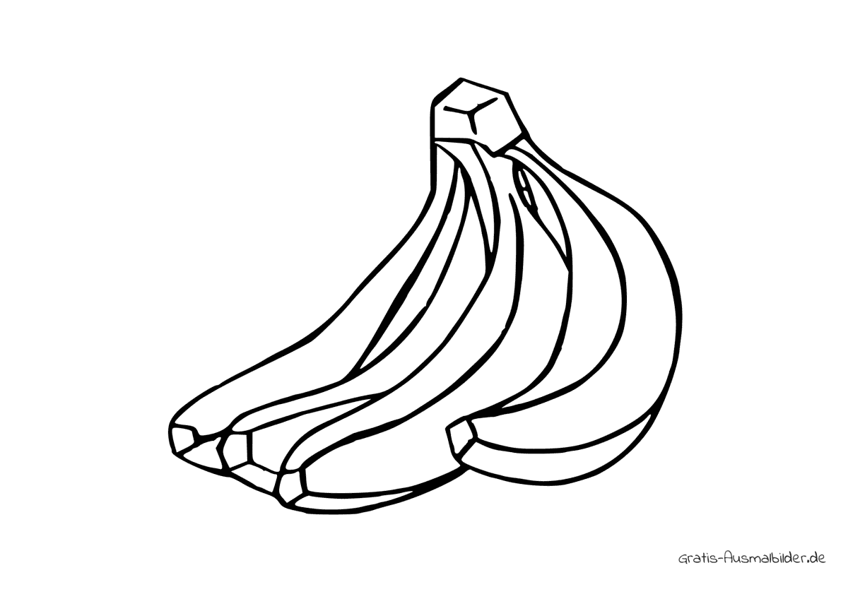 Ausmalbild Bananen