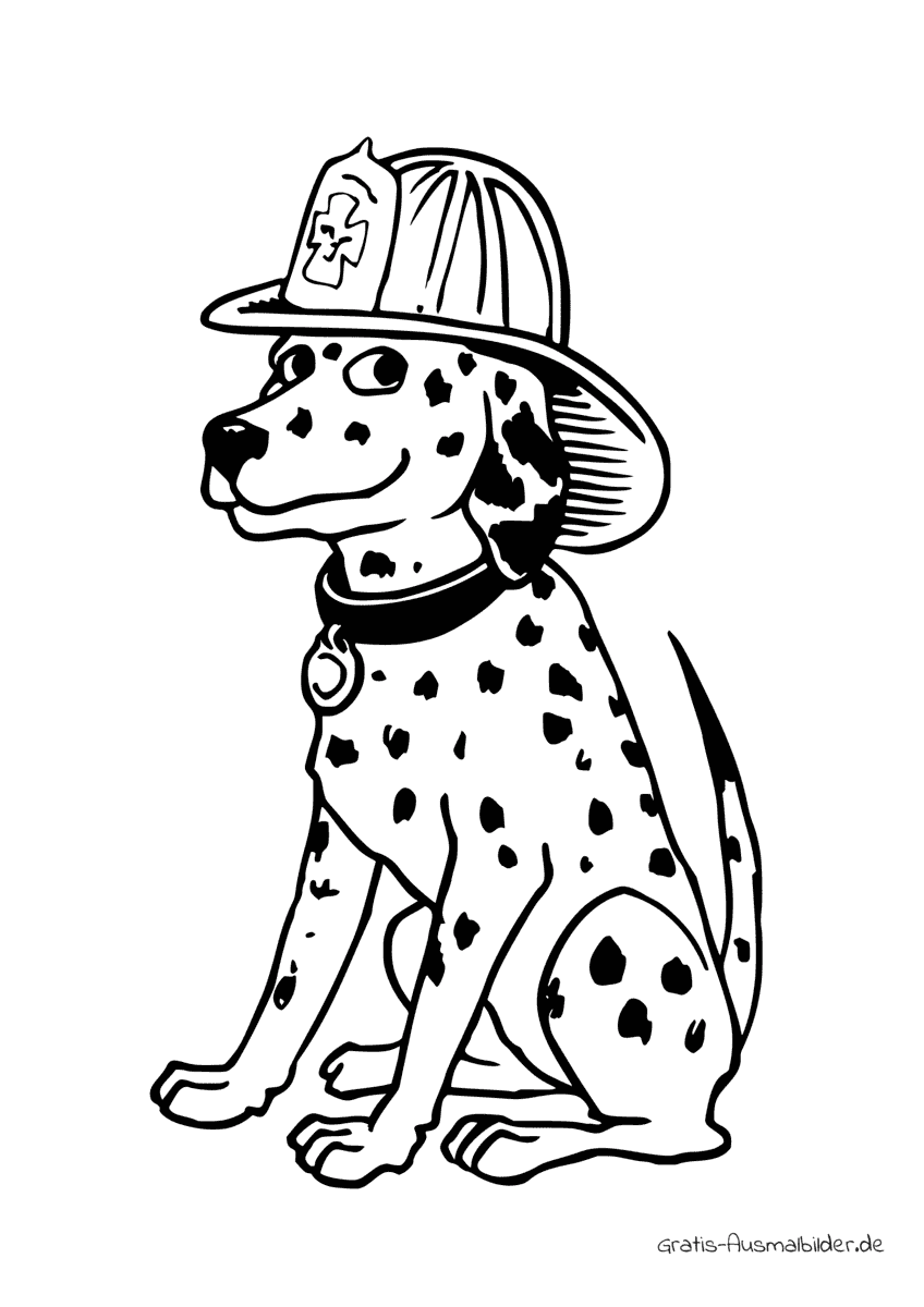 Ausmalbild Feuerwehrhund