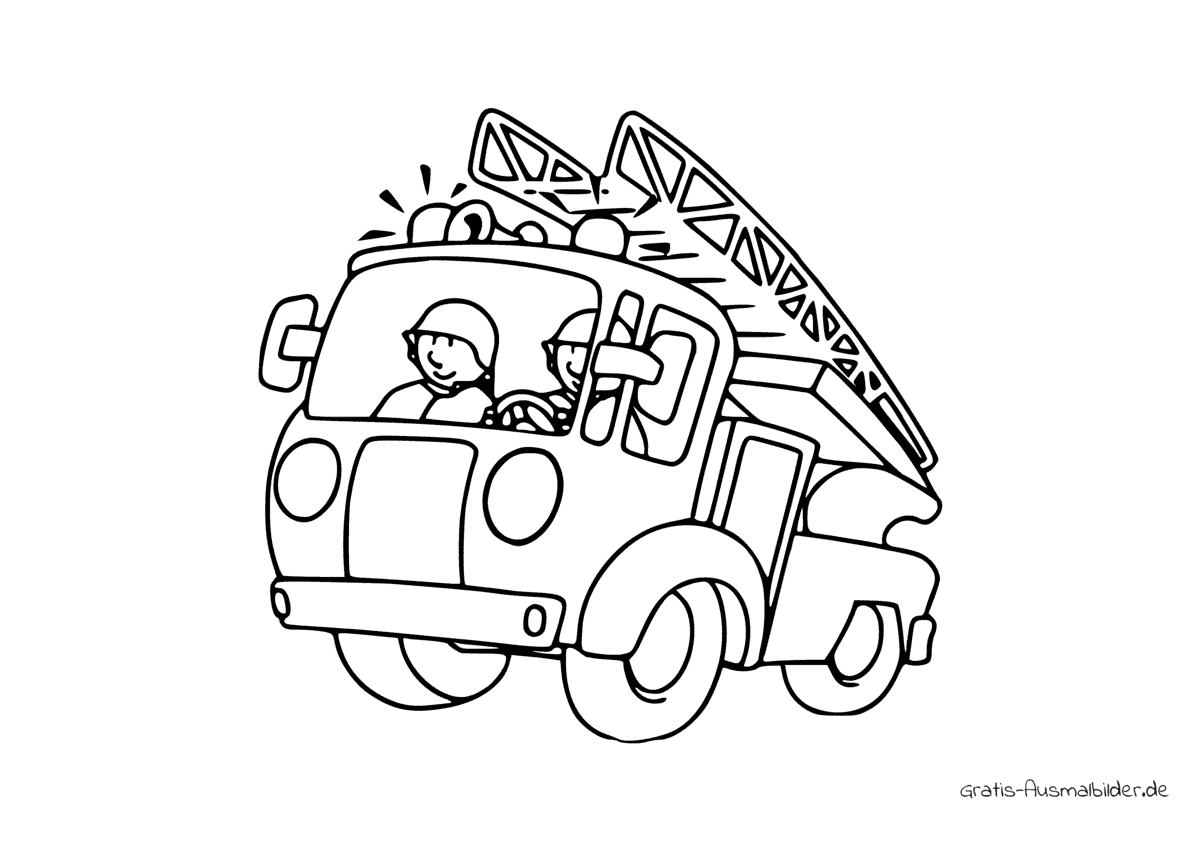 Ausmalbild Feuerwehrwagen
