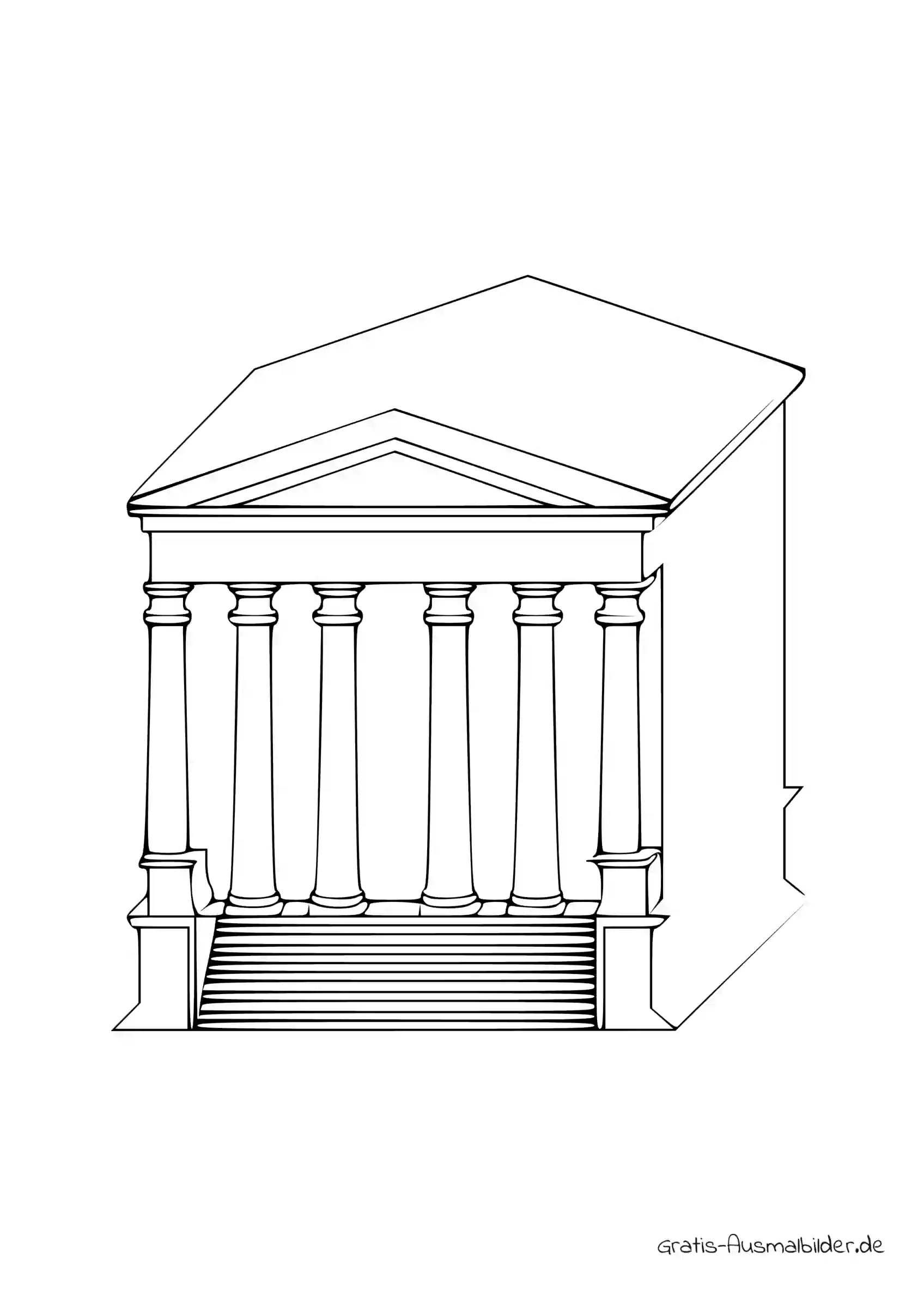 Ausmalbild Bank