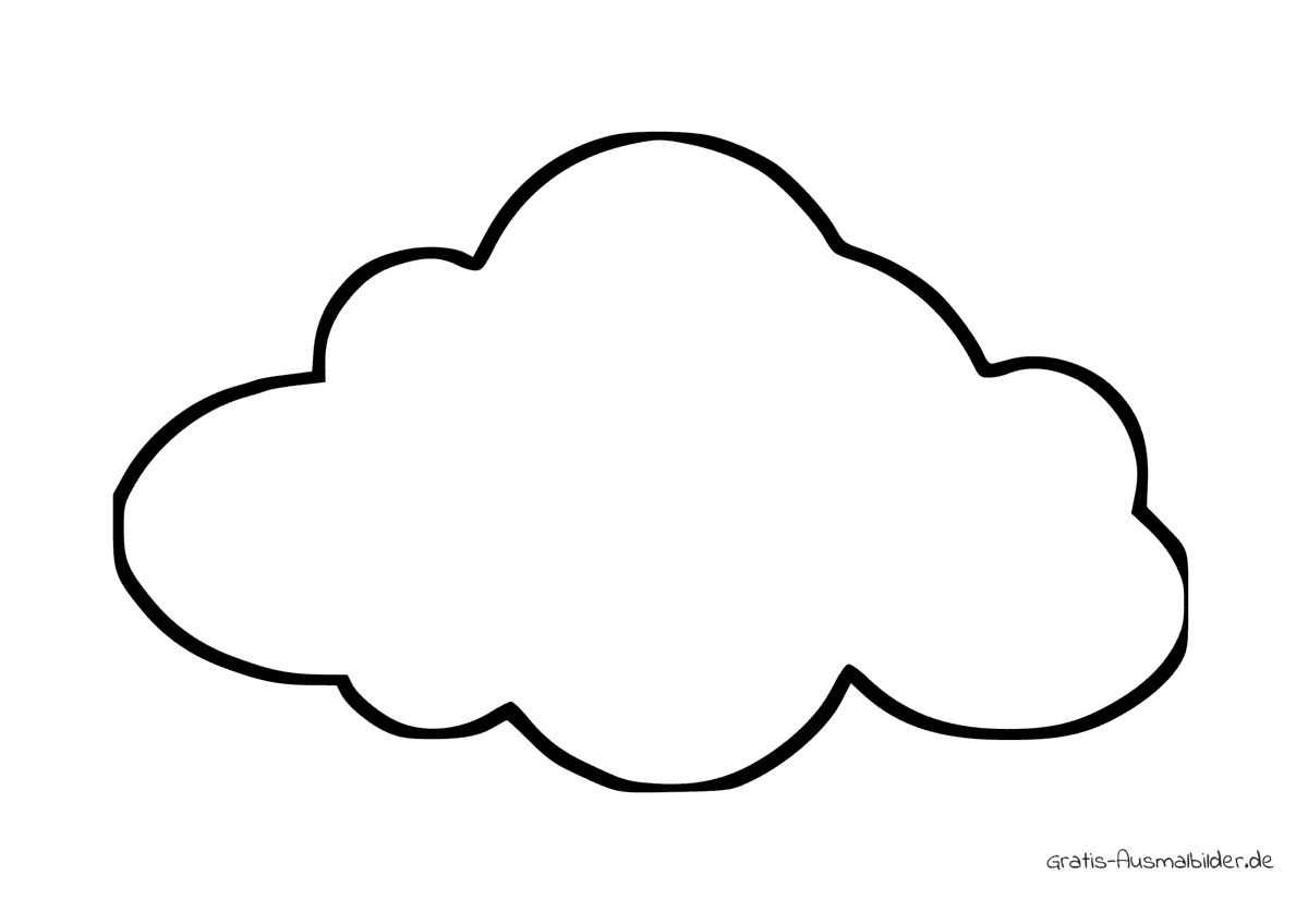 Ausmalbild Einfache Wolke