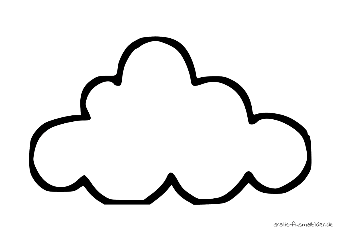 Ausmalbild Runde Wolke