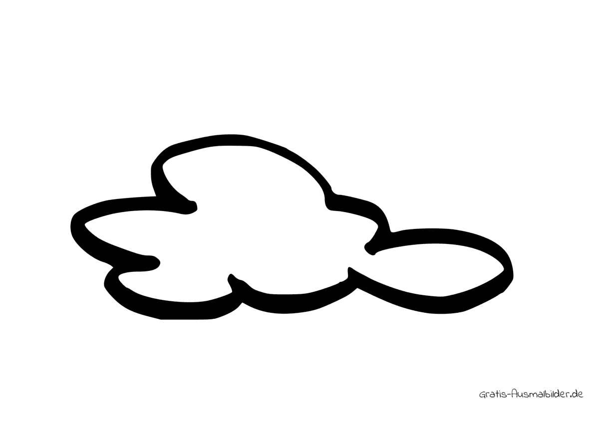 Ausmalbild Schematische Wolke