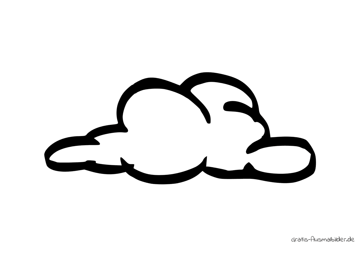 Ausmalbild Skizzierte Wolke