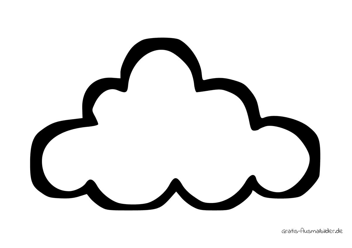 Ausmalbild Wolke schematisch