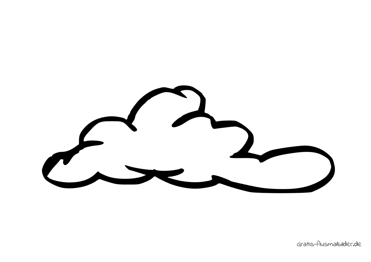 Ausmalbild Wolke skizzenhaft