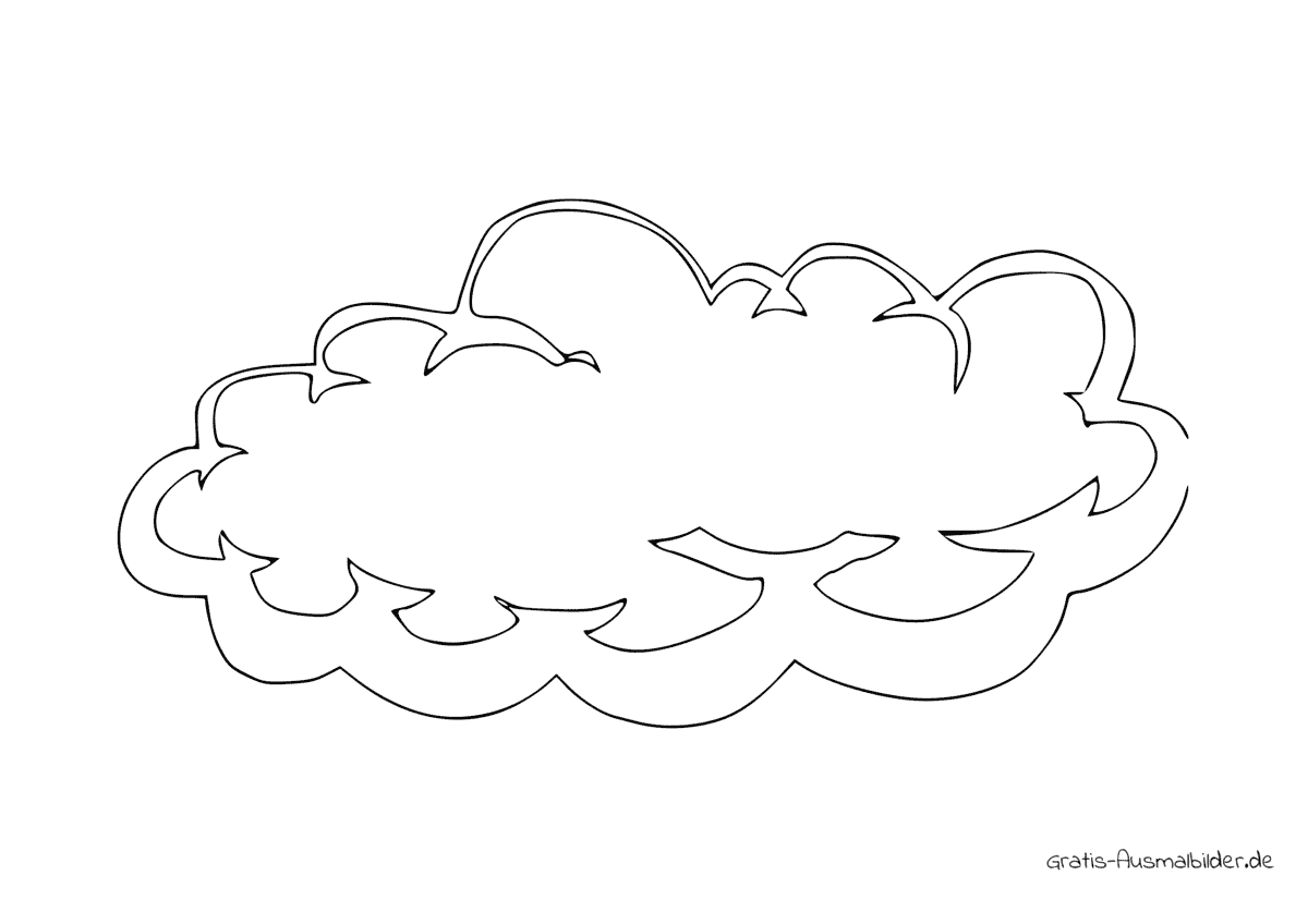 Ausmalbild Wolke