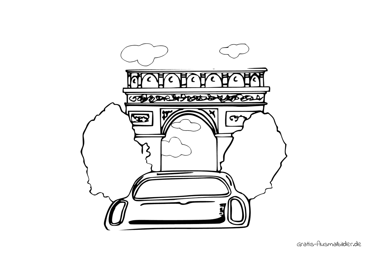Ausmalbild Arch de Triumphe