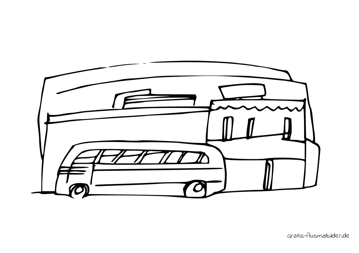 Ausmalbild Bus