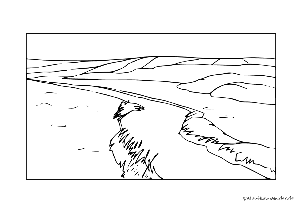 Ausmalbild Dünner Fluss