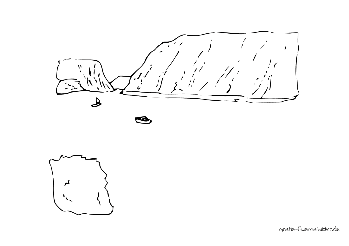 Ausmalbild Fjorde