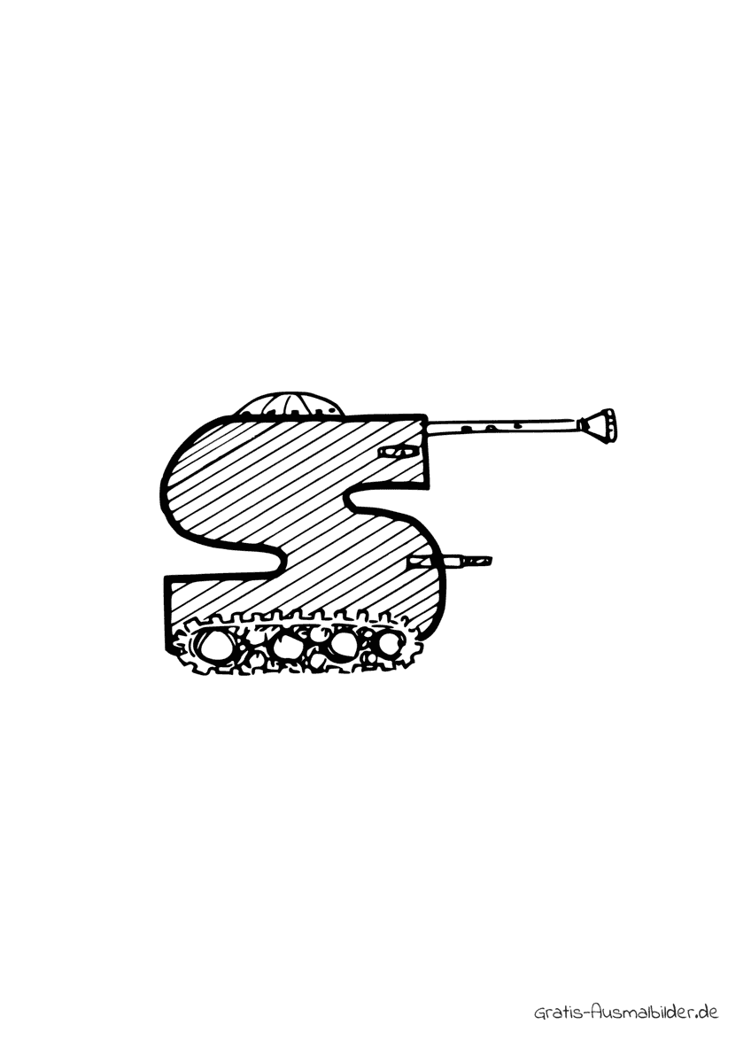 Ausmalbild S Panzer