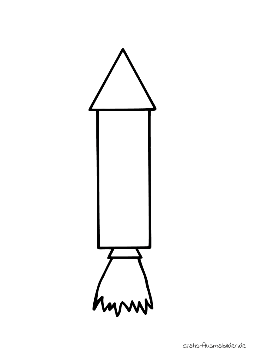 Ausmalbild Rakete