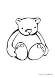 Ausmalbild Kleiner Teddybär