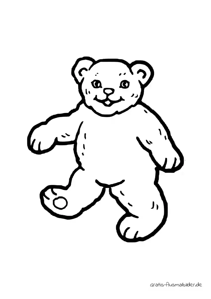 Ausmalbild Lachender Teddybär