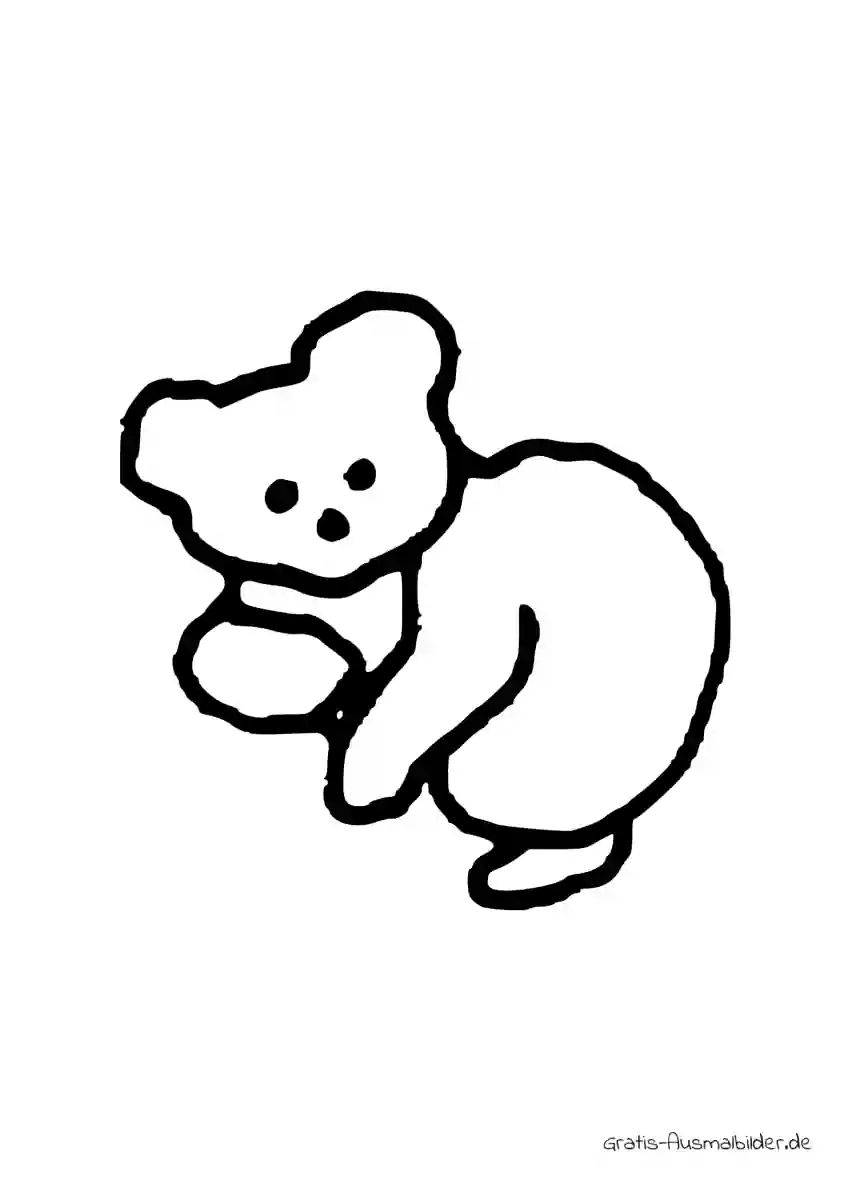 Ausmalbild Teddyfigur