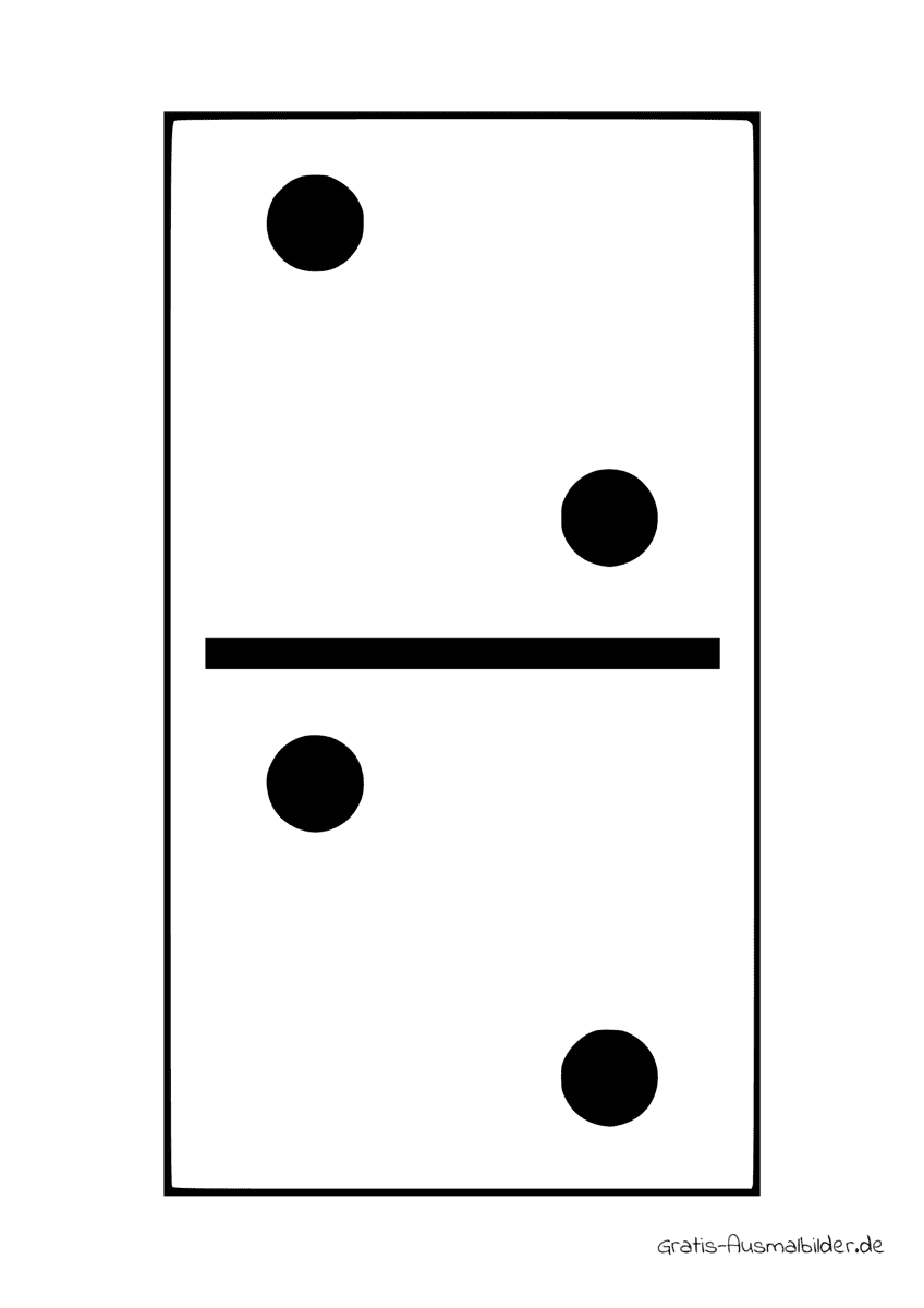 Ausmalbild Dominostein zwei
