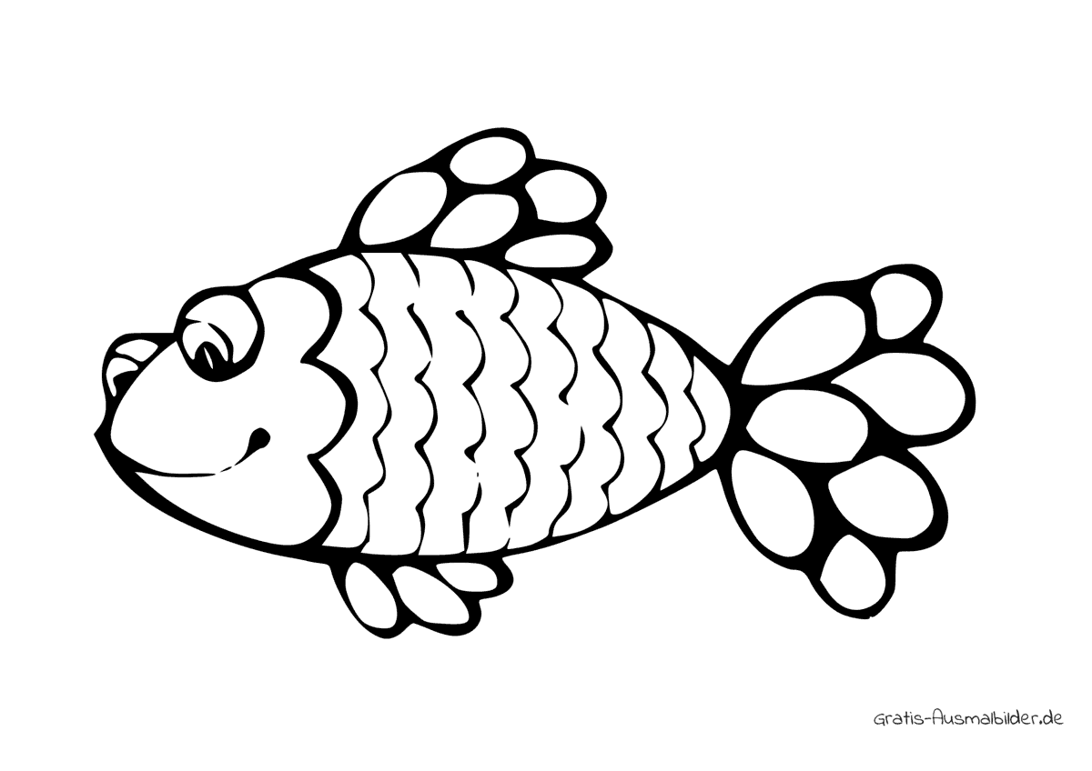 Ausmalbild Fröhliche Fischpuppe