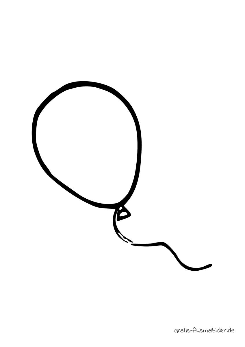 Ausmalbild Luftballon