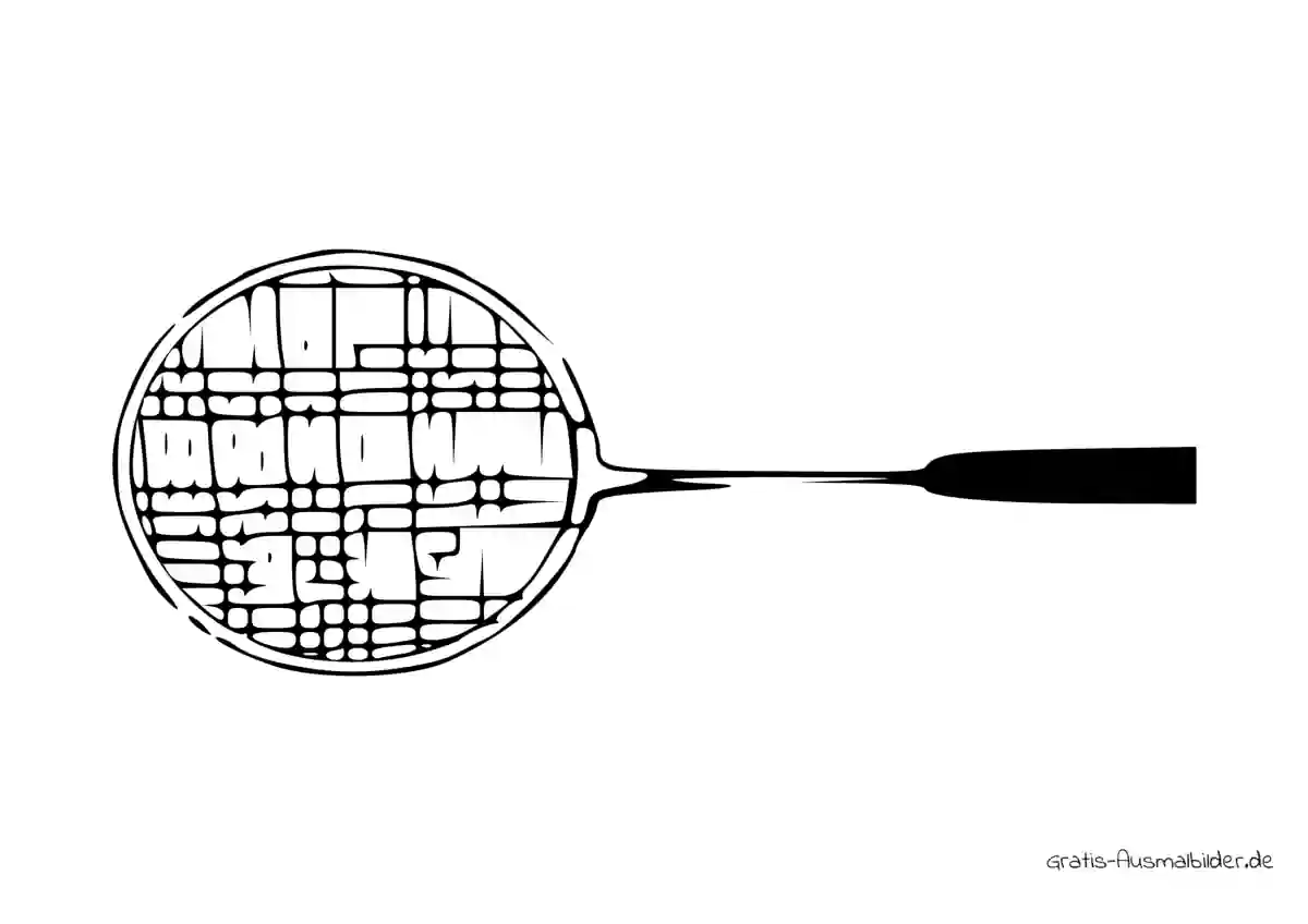 Ausmalbild Badmintonschläger