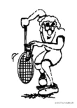 Ausmalbild Badmintonspielerin