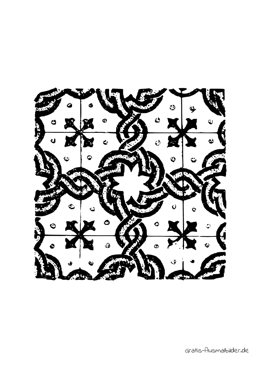 Ausmalbild Symmetrisches Muster